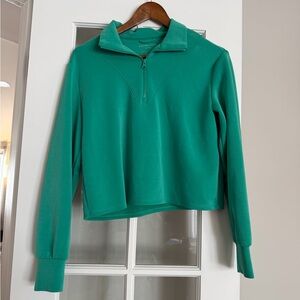 Sincerely Jules Teal Quarter-Zip Sweatshirt